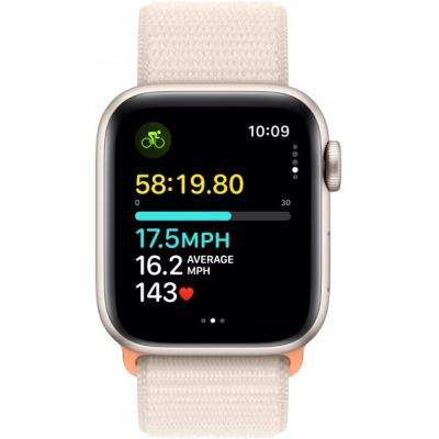 Apple Watch SE 2 40mm Starlight Aluminum Case with Starlight Sport Band (S/M) (MR9U3) 2023